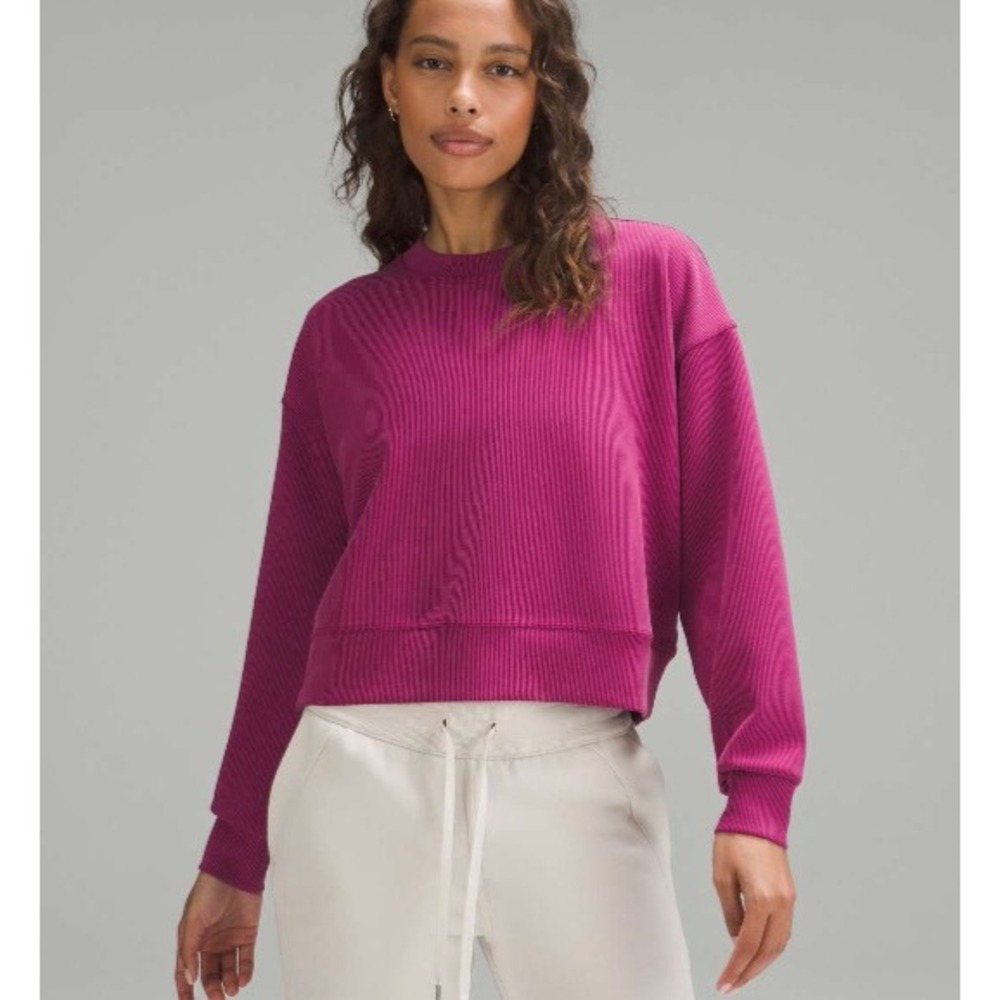 Lululemon Ribbed Softstreme Perfectly Oversized Cropped Crew
Magenta Purple 10